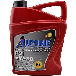Олива моторна синтетична Alpine 5W-30 RSi Acea A3/B4-12 API SL/CF (!!!MB 229.5) 5 л (29725)