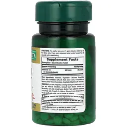 Вітамін B12 Nature's Bounty Vitamin B12, 500 мкг 100 таблеток - мініатюра 2