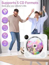 Портативний CD-плеєр DESOBRY з Bluetooth і FM-радіо - мініатюра 3