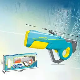 Водяний акумуляторний автомат Water Gun 8002C (600ml) with lithium battery Blue / Yellow - мініатюра 3