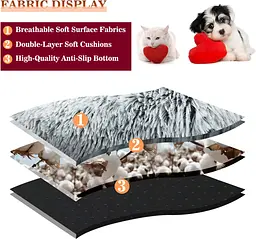 Плюшева лежанка Люпосанчик Green Plush Pet Bed для котів та собак d 100 см - мініатюра 7