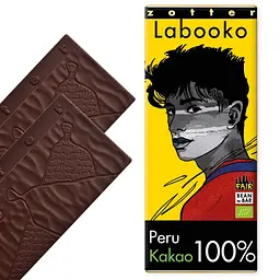 Шоколад Zotter Labooko Peru 100% Dark Chocolate чорний органічний 70 г (2 шт. х 35 г) - мініатюра 3