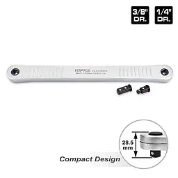 Подовжувач-редуктор для роботи в обмеженому просторі 3/8"x1/4", 3/8x3/8 з адаптерами Toptul hoz0014638 - мініатюра 3