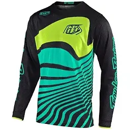 Велоджерсі Troy Lee Designs GP Air Jersey Drift Black/Turquoise L (1106-304780014)