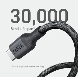 Кабель Anker 544 USB-C to USB-C - 1.8m 140W Bio-Nylon Black (7030800) - мініатюра 2