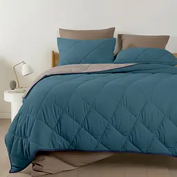 Покривало стьобане двостороннє Cosas Ocean Sand CS4 110х140 см (Blanket_68Sky_84Quartz_kt_87DarkBlue_110х140) - мініатюра 4