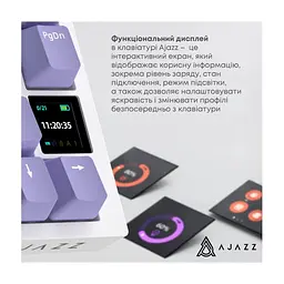 Клавіатура Ajazz AK820 Pro Gift Switch Purple RGB USB/Wireless/Bluetooth UA Purple (AK820PRO-G-PWB) - мініатюра 10
