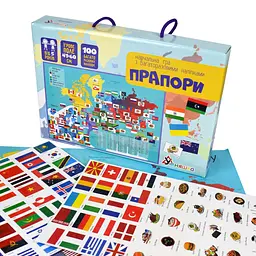 Гра з багаторазовими наклейками "Прапори" Умняшка KP-011 - мініатюра 2