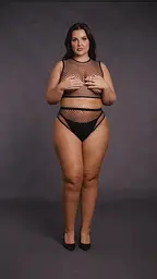 Комплект білизни Le Désir, Plus Size (чорний) - мініатюра 5
