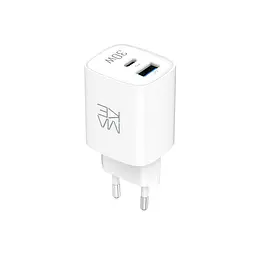 Зарядний пристрій мережевий MAKE 30W GaN3 Type-C PD3.0 + USB QC3.0 White - мініатюра 7