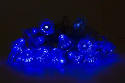 Світлодіодна новорічна гірлянда Devilon дзвіночки IP44 LED 3.6 м 24 л синій (040216) - мініатюра 2