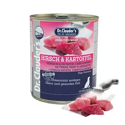 Консерва супер-преміум класу для собак Dr.Clauder's Selected Meat Venison & Potato 800г