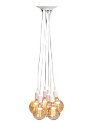 Светильник підвісний Levistella 7527020-6 WH, E27, 6 плафонів, білий метал, стиль лофт