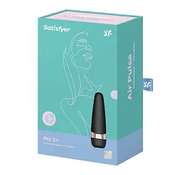 Вакуумний стимулятор клітора з вібрацією Satisfyer Pro 3+ чорний - мініатюра 2