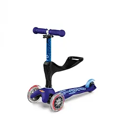 Самокат Micro Mini 3 в 1 Deluxe Plus синій (MMD080) - мініатюра 4