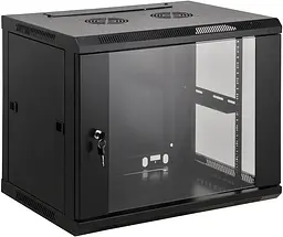 Шафа настінна 19", 9Ux570x450, (Ш*Г), розібрана, чорна