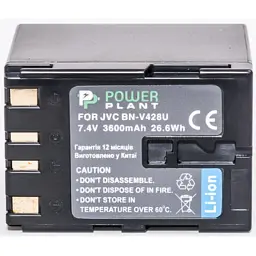 Акумулятор до фото/відео PowerPlant JVC BN-V428 (DV00DV1086) - мініатюра 2