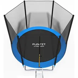 Батут Funfit 8ft (252см) синій з зовнішньою сіткою - мініатюра 3