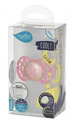 Силіконова симетрична пустушка Nuvita Air55 Cool Серце, світиться в темряві, 0+ міс., світло-рожевий (NV7065GCR) - мініатюра 4