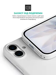 Силиконовый чехол с MagSafe для Apple iPhone 17, ICON2 MagCase, белый, противоударный, панель с мягкой подкладкой, защита всего корпуса, поддержка беспроводной зарядки, совместим с защитными стеклами и пленками, ArmorStandart (ARM86673) - мініатюра 5
