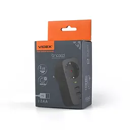 Мережевий адаптер VIDEX ONCORD з/з 1п 2.4A 2USB+USB-C Black VIDEX (27698-000)
