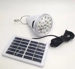 Акумуляторна кемпінгова LED лампа із сонячною панеллю світильник із гачком USB зарядка ліхтар світильник EASY POWER EP-020 - мініатюра 1