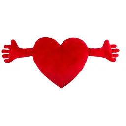М'яка іграшка серце Red plush heart with arms 70 cm GRAJMY RAZEM 74-6066 102781 - мініатюра 4