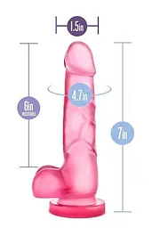 Фалоімітатор Blush B Yours Sweet N Hard, 17.8 см (рожевий) - мініатюра 2