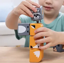 Дерев'яний конструктор Друзі лісових тварин Melissa & Doug Blockables Woodland Friends 16 деталей від 2 років (SKU-198) - мініатюра 9