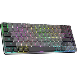 Клавіатура GamePro Red Swich Low Profile RGB Wireless Bluetooth USB Dark Gray бездротова (MK230R) - мініатюра 3