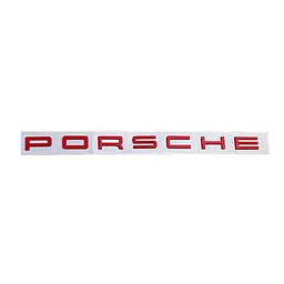 Емблема напис Porsche Червона (Завод)