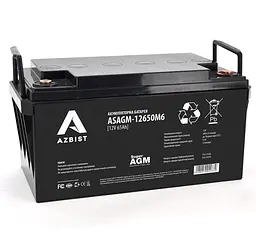 Акумуляторна батарея Super AGM AZBIST ASAGM12650M6 12 В 65 А·год - мініатюра 1