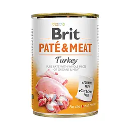 Вологий корм Brit Care Pate & Meat для собак з індичкою 400 г (арт.100074/530298)