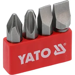 Викруткові вставки ударні Yato хрест і плаский шліци PH2/3 і S8/10х36 мм HEX Ø= 5/16 4 шт. (YT-2812) - мініатюра 2