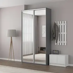 Шафа-купе Idea серія 1 130 x 60 x 240 см Антрацит Дзеркало