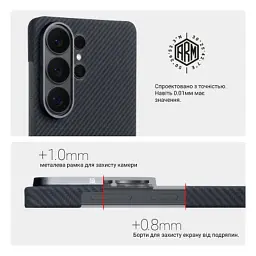 Чохол до мобільного телефона Armorstandart BlackIcon Aramid Twill MagCase Samsung S26 Ultra Black (ARM90147) - мініатюра 6
