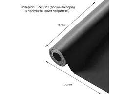 Самоклеюча екошкіра в рулонах STICKER WALL 1,37м*3м*0,5мм Чорний SW-00001413 - мініатюра 3