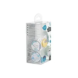 Пустушка Nuvita 7084 Air55 Cool ортодонтична 6m+ LOVE жовто-сіра NV7084SC - мініатюра 4