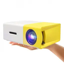 Проєктор для дому YG 300 Led, Біло-жовтий, проєктор full hd для домашнього кінотеатру, відеопроєктор (ST)