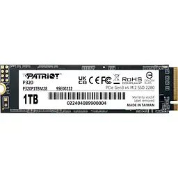 SSD накопичувач Patriot P320 1TB M.2 NVMe (P320P1TBM28)