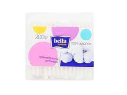 Ватні палички BELLA 200шт гiгiєнiчні сoton