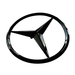 Емблема задня Mercedes-Benz W204 чорна глянцева 78 мм (на 3 направляючих) OEM A2047580058 - мініатюра 5