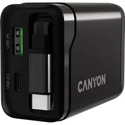 Зарядний пристрій Canyon 1xUSB-C PD65W + 1xUSB QC3.0 + cable USB-C to USB-C black (CNS-CURC65ACB) - мініатюра 8