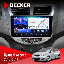 Штатна магнітола Hyundai Accent 2010-2017 Decker D9-006 4x64, 4G Decker (НФ-00003576)