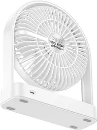 Вентилятор портативний Hoco HX65 ultra-thin desktop fan white - мініатюра 3