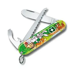 Набір Victorinox My First Children Set Ніж 84мм,9функ,кролик + шнурок на шію + книжка-розмальовка