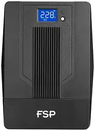 ДБЖ FSP iFP-1500, 1500ВА/900Вт, LCD, Schuko*4, 230V/50Hz, USB, Black