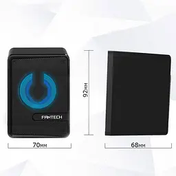 Компьютерные колонки 2.0 Fantech GS-203 Beat Black - мініатюра 3