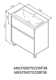 Тумба підлогова AM.PM GEM S 75 см з умивальником M91-FSX0752-WC0752WF38 - мініатюра 9