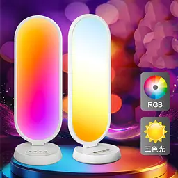 Настільна RGB LED-лампа MJ52 з регулюванням яскравості та температури світла 38 Вт + пульт - мініатюра 3